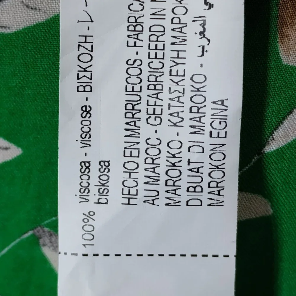 Zara Tiered Floral Green Dress Size Medium V Neck Short Sleeve Pullover - Picture 11 of 11